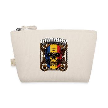 Romanian skull Romania Bucharest gift - Organic Pouch - nature - Front