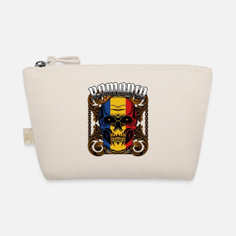 Rumänischer Totenkopf Rumänien Bukarest Geschenk Bio-Täschchen