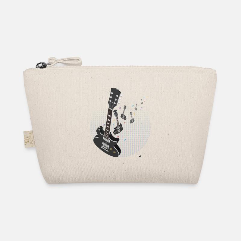 Guitar with music notes and dots pattern Organic Pouch