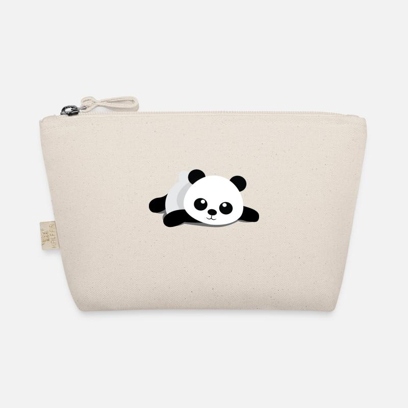 Lying panda cartoon Organic Pouch