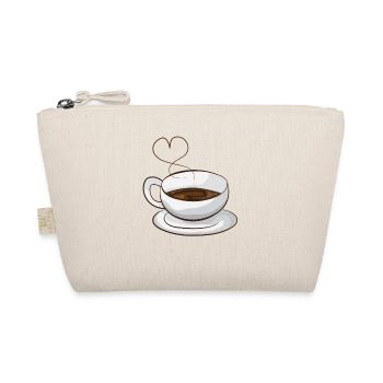 Heart coffee cartoon - Organic Pouch - nature - Front