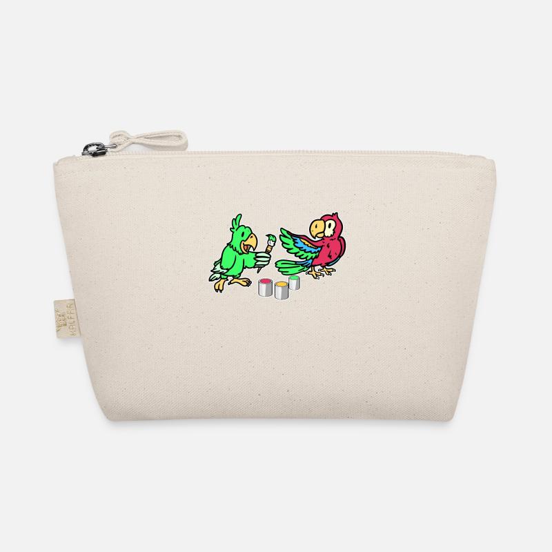 Parrots paint everything beautifully colorful Organic Pouch