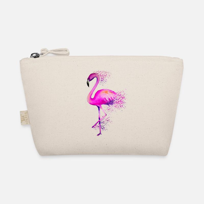 Flamingo Vogel rosa colorful bird bunt Geschenk - Bio-Täschchen - Natur