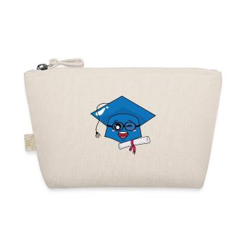 Nice graduation hat and diploma - Organic Pouch - nature - Front