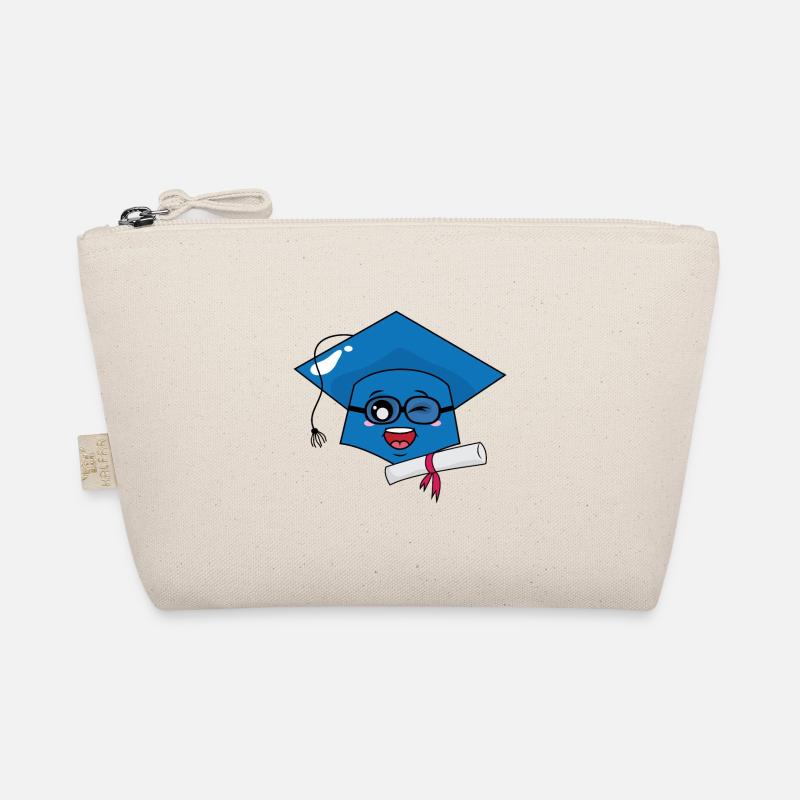 Nice graduation hat and diploma - Organic Pouch - nature