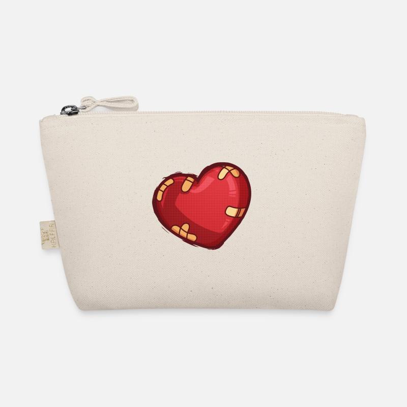 Herz mit Pflaster Bio-Täschchen