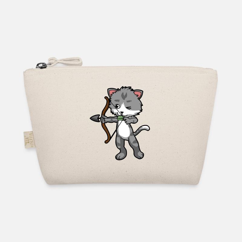 Amour Cat with Bow and Arrow Sagittarius Organic Pouch
