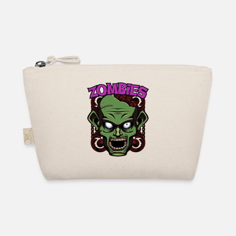 Zombie Gesicht Zombies Untote Horror Geschenkidee Bio-Täschchen