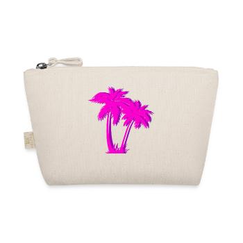 Vaporwave Pink Palm Tree Gift Aesthetic Style - Organic Pouch - nature - Front