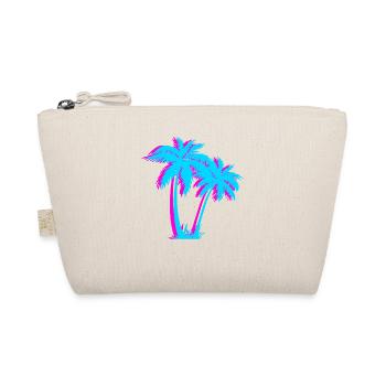 Beach Vaporwave Palm Tree Gift Aesthetic Tropical - Organic Pouch - nature - Front