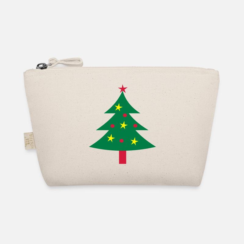 Weihnachtsbaum Weihnachten Tannenbaum Stern Xmas - Bio-Täschchen - Natur