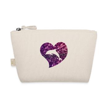 Dolphin heart - Organic Pouch - nature - Front