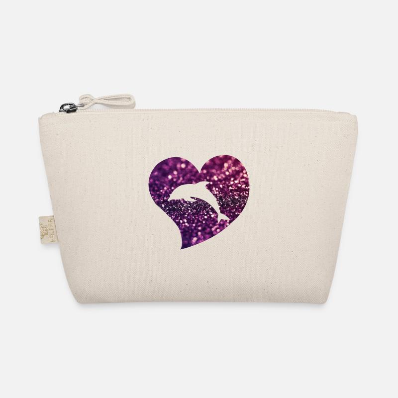 Delfin Herz Bio-Täschchen