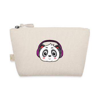 Panda mit Kopfhörer - Bio-Täschchen - Natur - Vorne