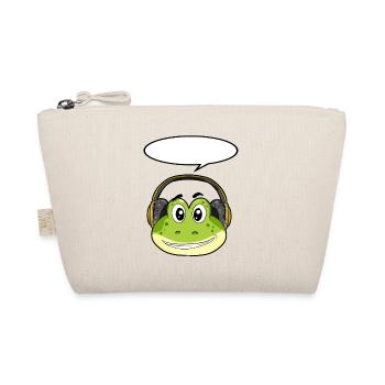 Frog with headphones - Organic Pouch - nature - Front