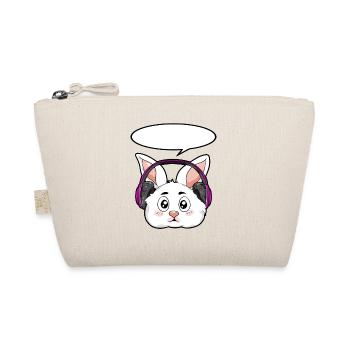 Rabbit with headphones - Organic Pouch - nature - Front