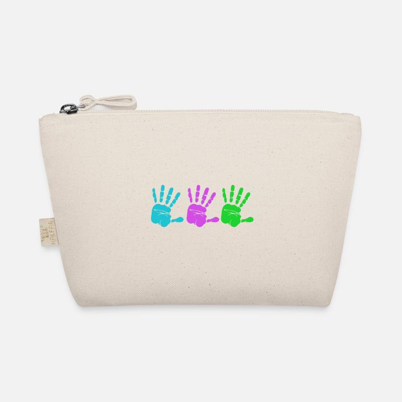 Bunte Hände - Colorful Hands - Bio-Täschchen - Natur