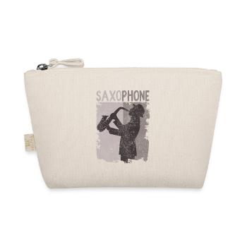 Retro Saxofonist Jazz Klassisch Musiker Geschenk - Bio-Täschchen - Natur - Vorne