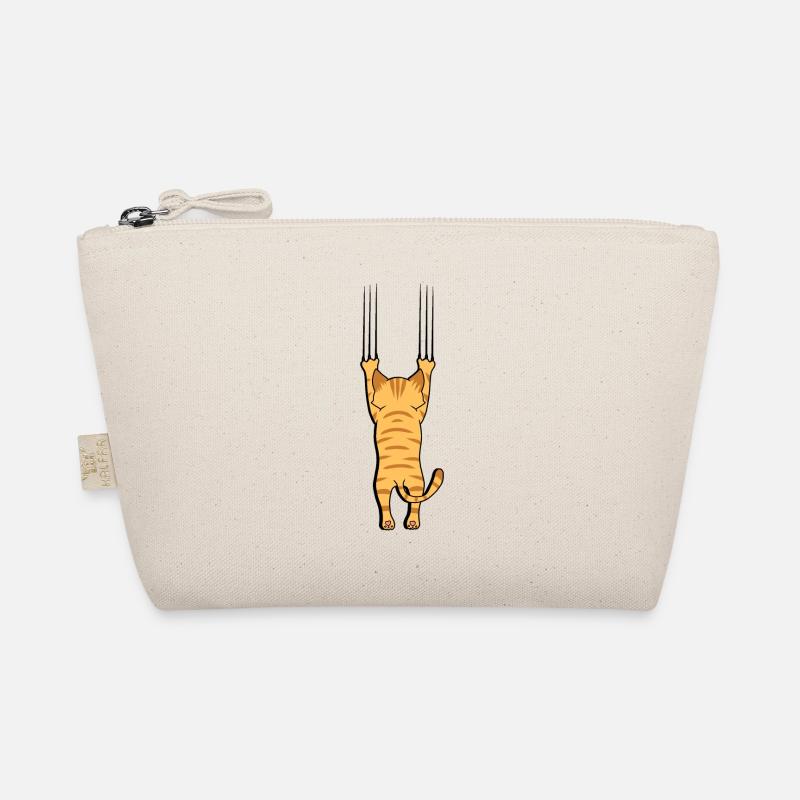 Katze mit Krallen - Bio-Täschchen - Natur