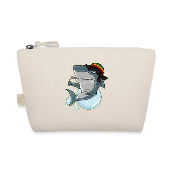 Funny Reggae Shark graphic Gift Rastafari Shark - Organic Pouch - nature - Front