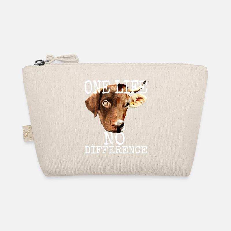 One Life No Difference Vegan Vegetarian Animal Welfare Organic Pouch