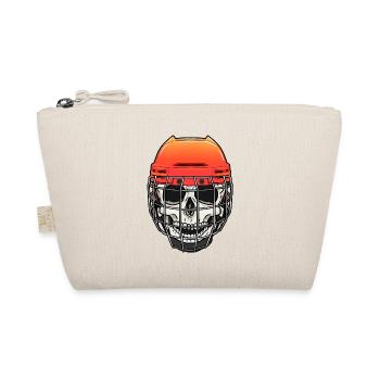 Eishockey Maske Sport Totenkopf - Bio-Täschchen - Natur - Vorne