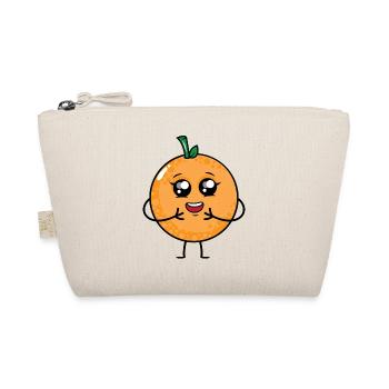 Nette Frucht Orange Cartoon - Bio-Täschchen - Natur - Vorne