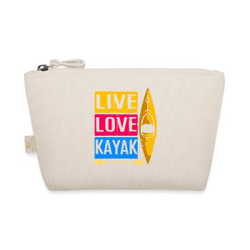 Canoe canoeing kayak kayaker white water rudder - Organic Pouch - nature - Front