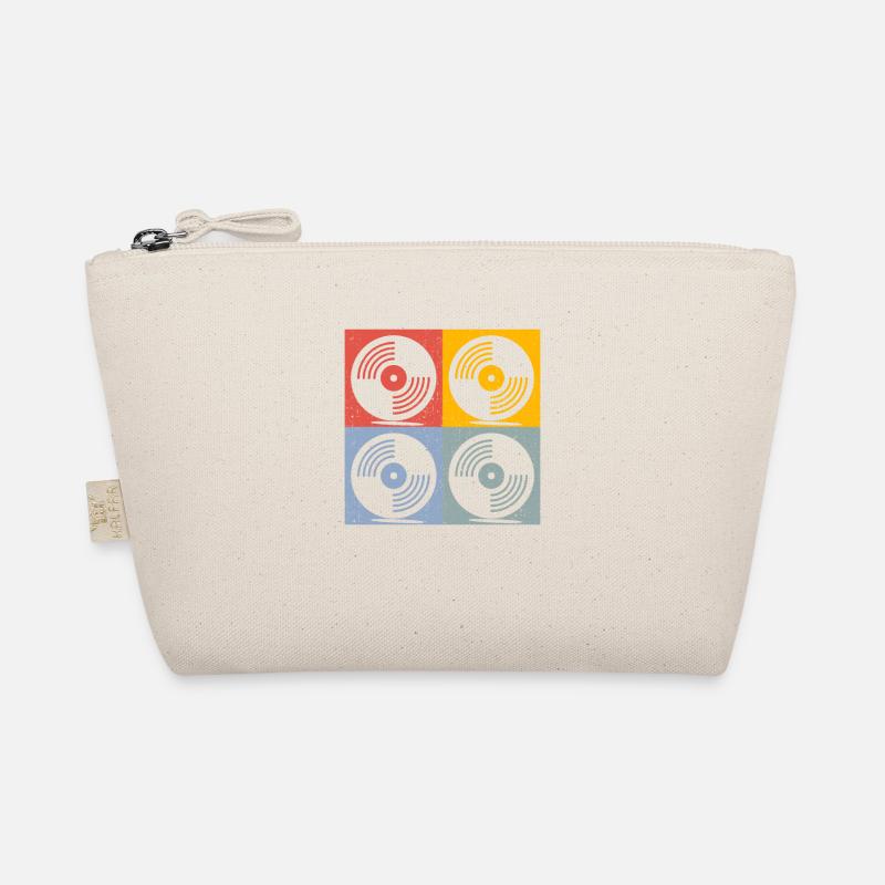 Vinyl Record Turntables Retro Gift Organic Pouch