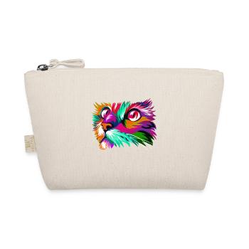 Cute Cat Graphic Colorful Paint Women Tshirt for - Organic Pouch - nature - Front