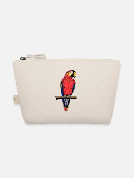 Papagei Ara Vogel exotisch Wildtiere Zootiere - Bio-Täschchen - Natur