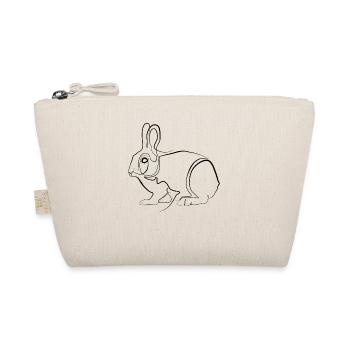 Rabbit Rabbit - one-line drawing - Organic Pouch - nature - Front