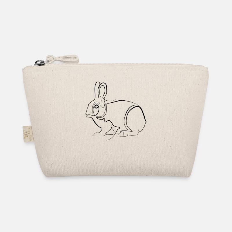 Kaninchen Hase - one-line drawing Bio-Täschchen