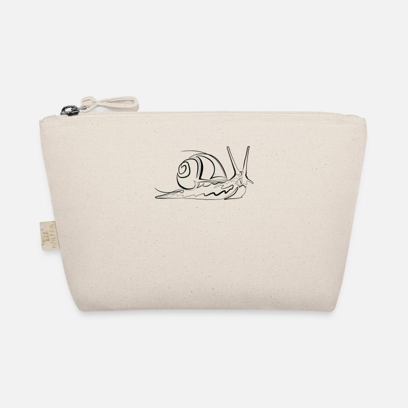 Snail - one line drawing Organic Pouch