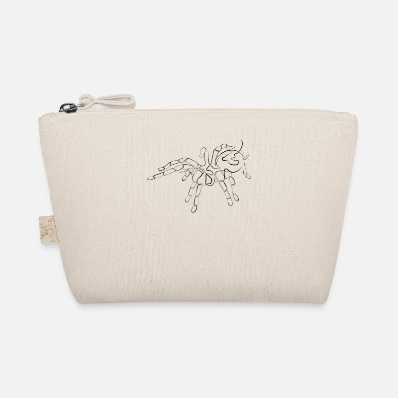 Spinne Tiermotiv - one line drawing Bio-Täschchen