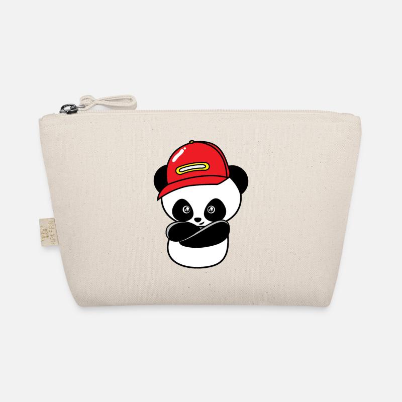 Kühle Hip Hop-Panda - Bio-Täschchen - Natur