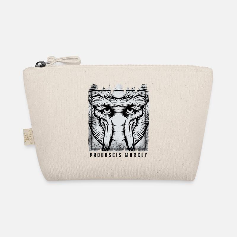 Vintage Retro Style Proboscis Monkey Wild Animal Gift Organic Pouch