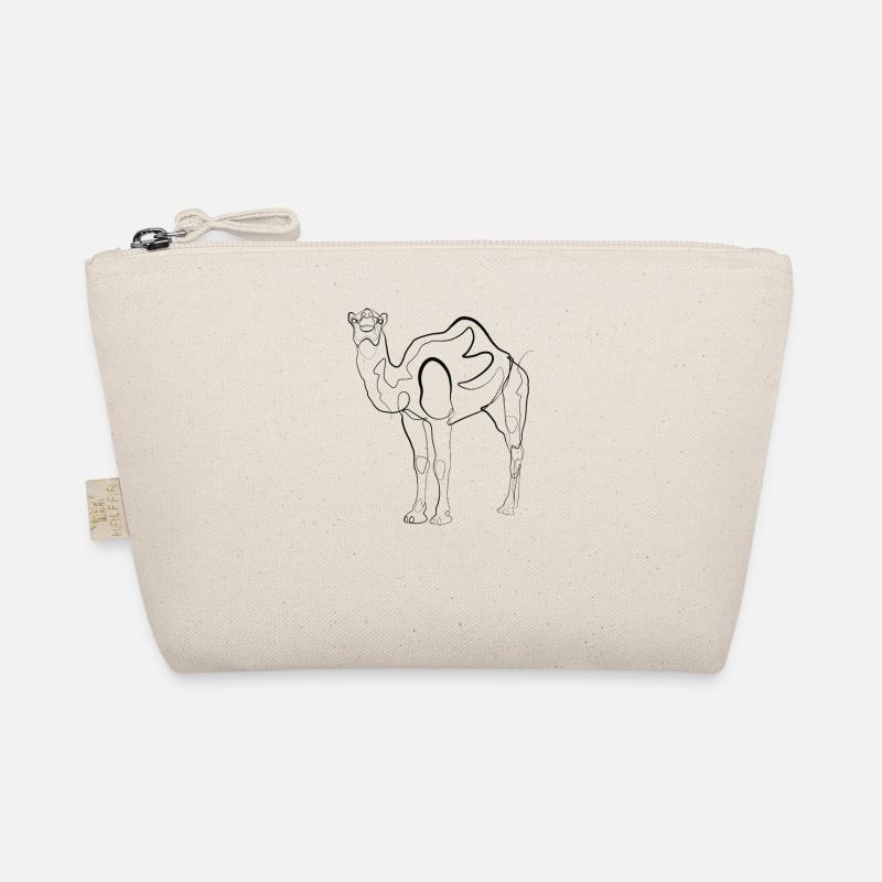 Camel Dromedary - one line drawing Organic Pouch