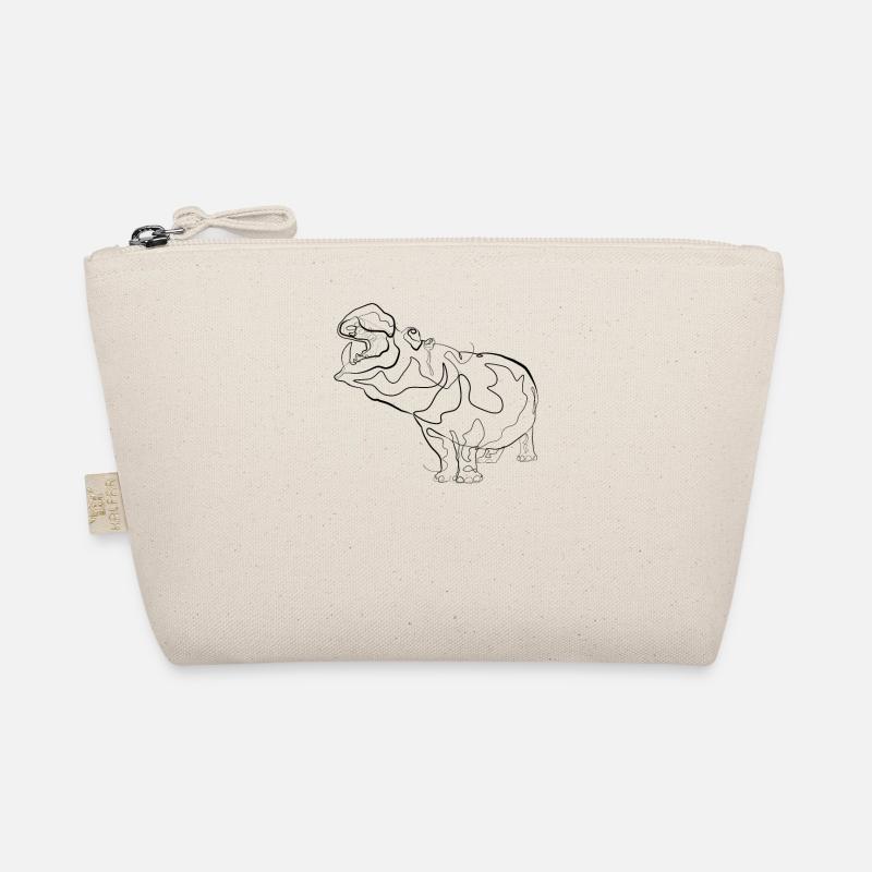 Hippo Hippo Hippo - one line drawing Organic Pouch