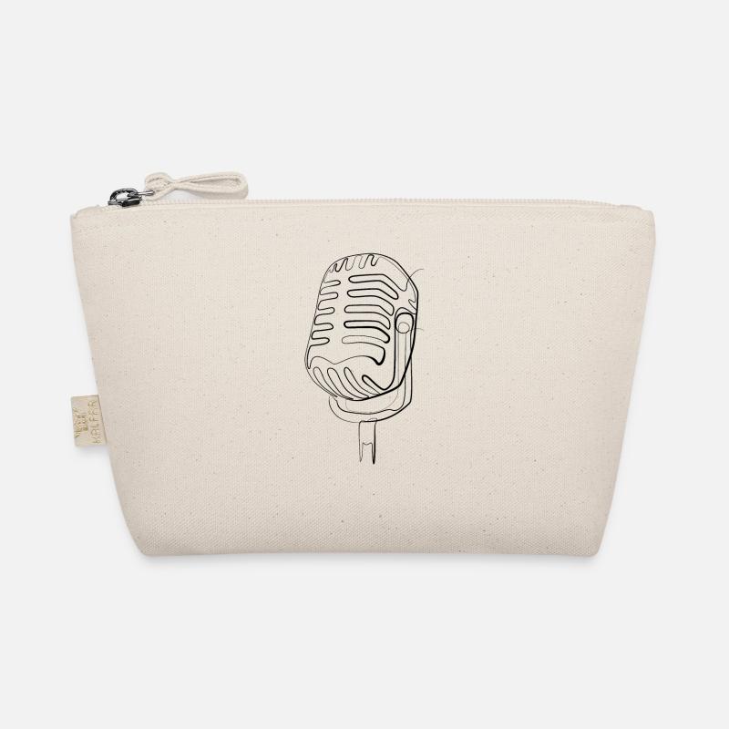 Singer microphone - one line drawing Organic Pouch