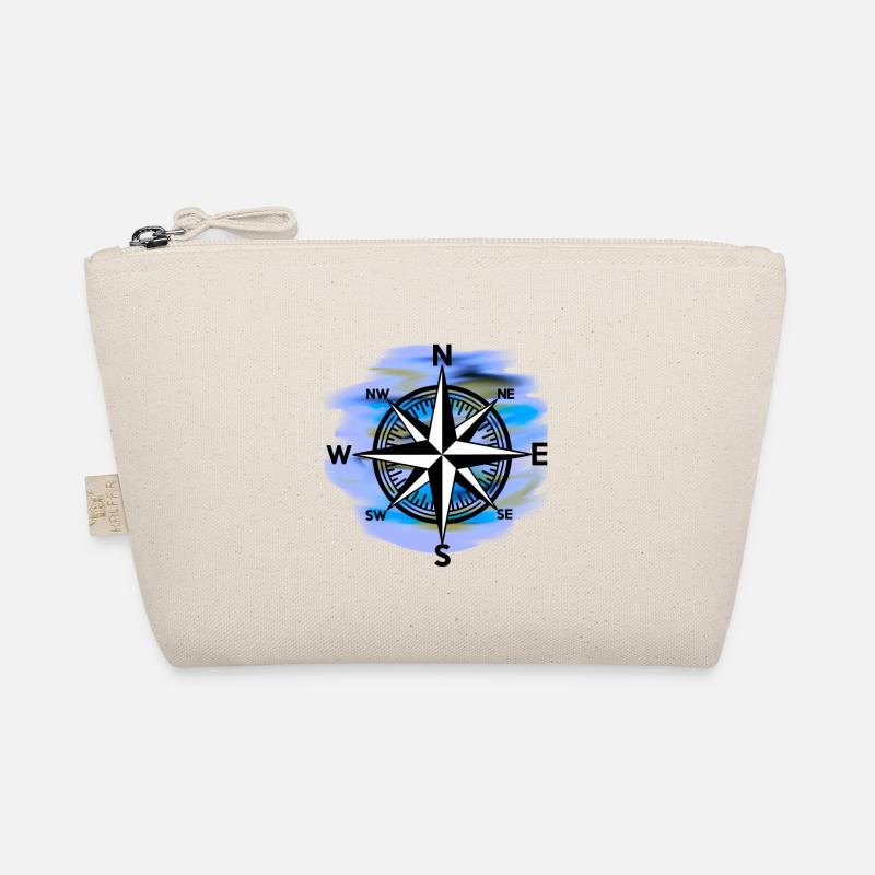 Wind rose compass maritime seafaring Organic Pouch