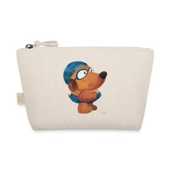 Schwimmen Wasser Sport Hund lustig Urlaub Geschenk - Bio-Täschchen - Natur - Vorne