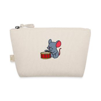 Baby Child Kids Drum Mouse Music Gift Sweet - Organic Pouch - nature - Front