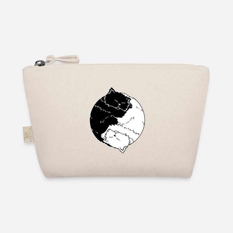Katze Ying Yang Katezen Kätzchen - Bio-Täschchen - Natur