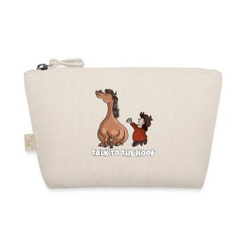 Lustiges Pferde Design Sprich zum Huf Geschenk - Bio-Täschchen - Natur - Vorne