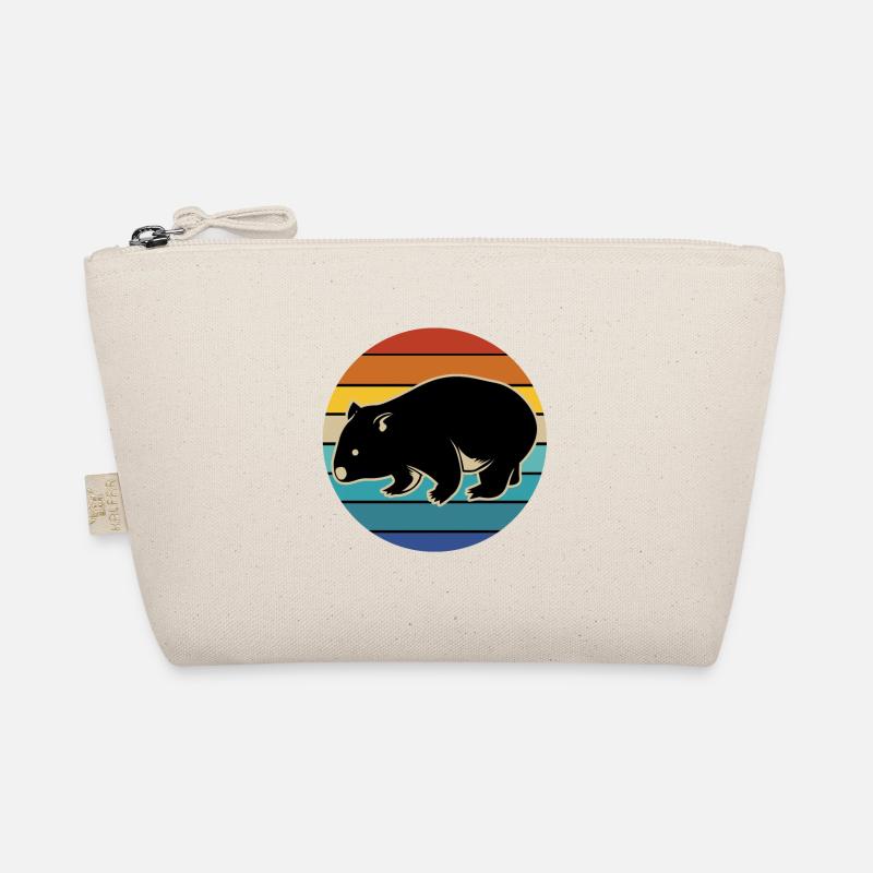 Wombat Australien Beuteltier Geschenk Retro Bio-Täschchen