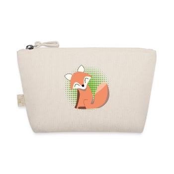 Smiling fox in halftone - Organic Pouch - nature - Front