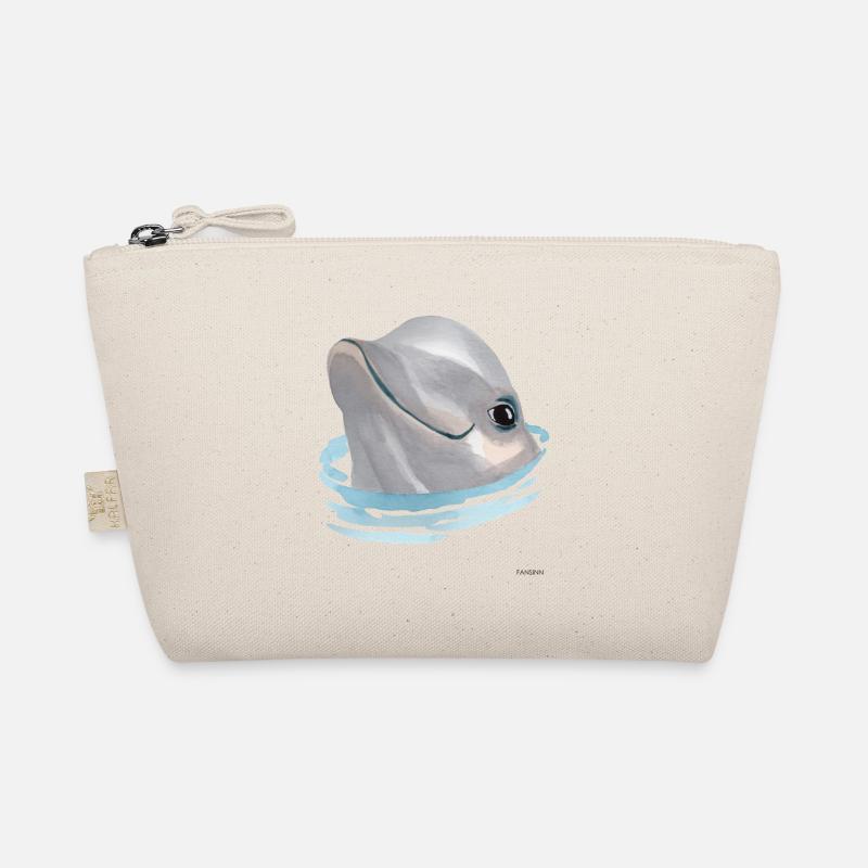 Delfin Meer Tier Wasser Delphin Kinder Geschenk - Bio-Täschchen - Natur