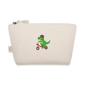 Dino Fahrrad Geschenk Shirt - Bio-Täschchen - Natur - Vorne