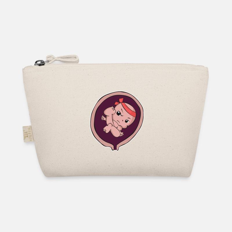 Schwangerschaft Mutter Geburt Baby Karate Geschenk - Bio-Täschchen - Natur